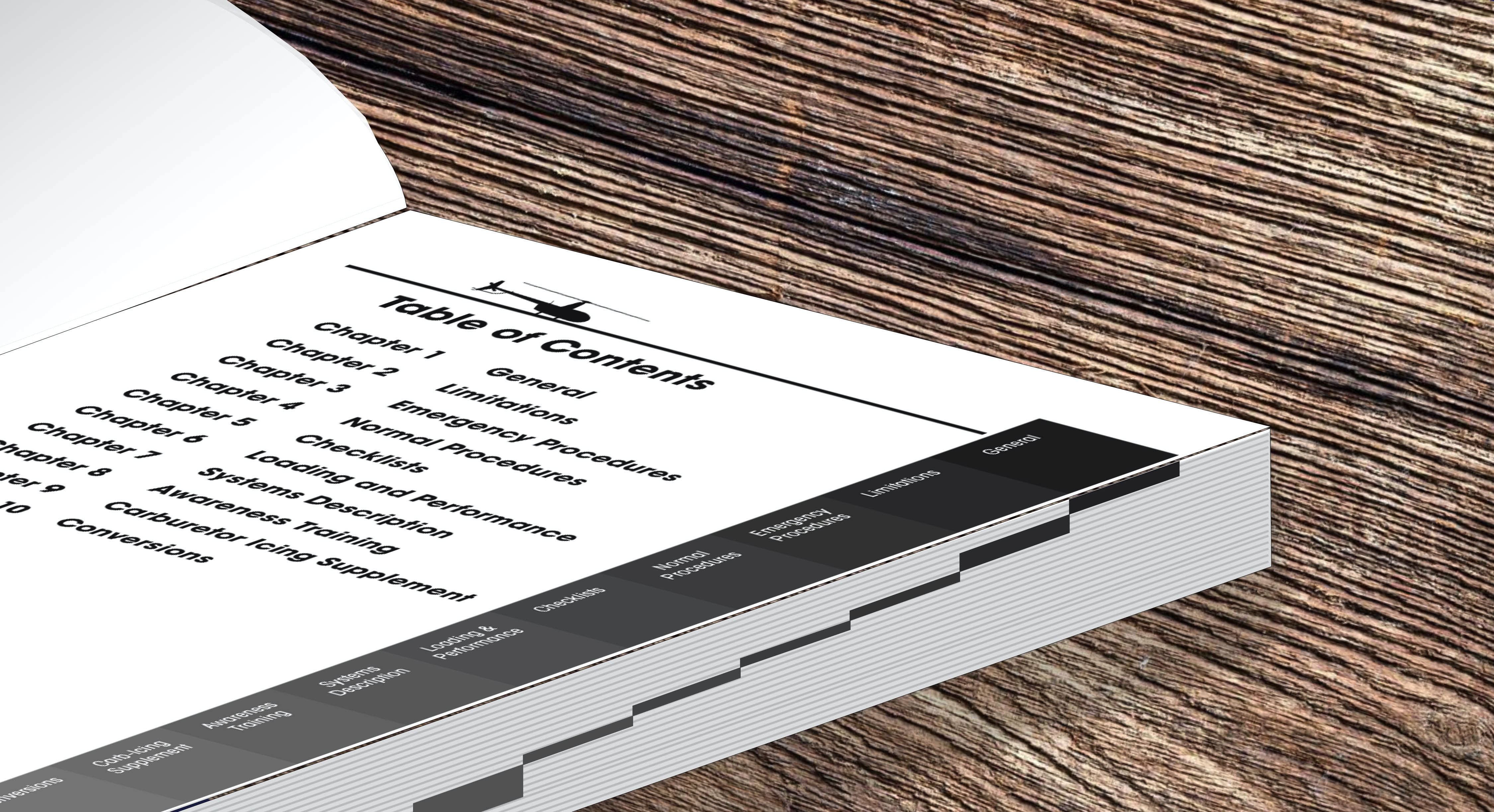 Image depicting a view of the quick reference feature printed on the side of the pages of the book.